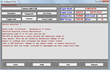 evinrude diagnostic