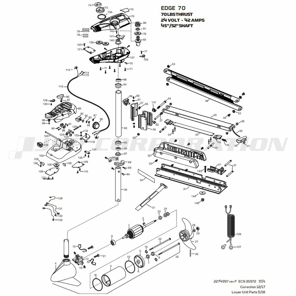 70 LBS THRUST-24VOLT-45/52 SHAFT