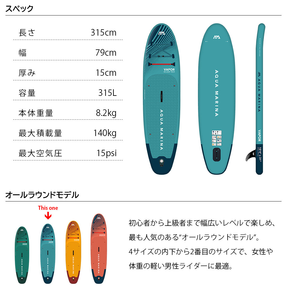 ヴェイパーのスペック