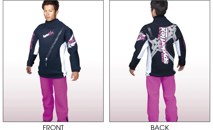 SPYDERFLEX ウェットドライスーツ フロント画像 バック画像