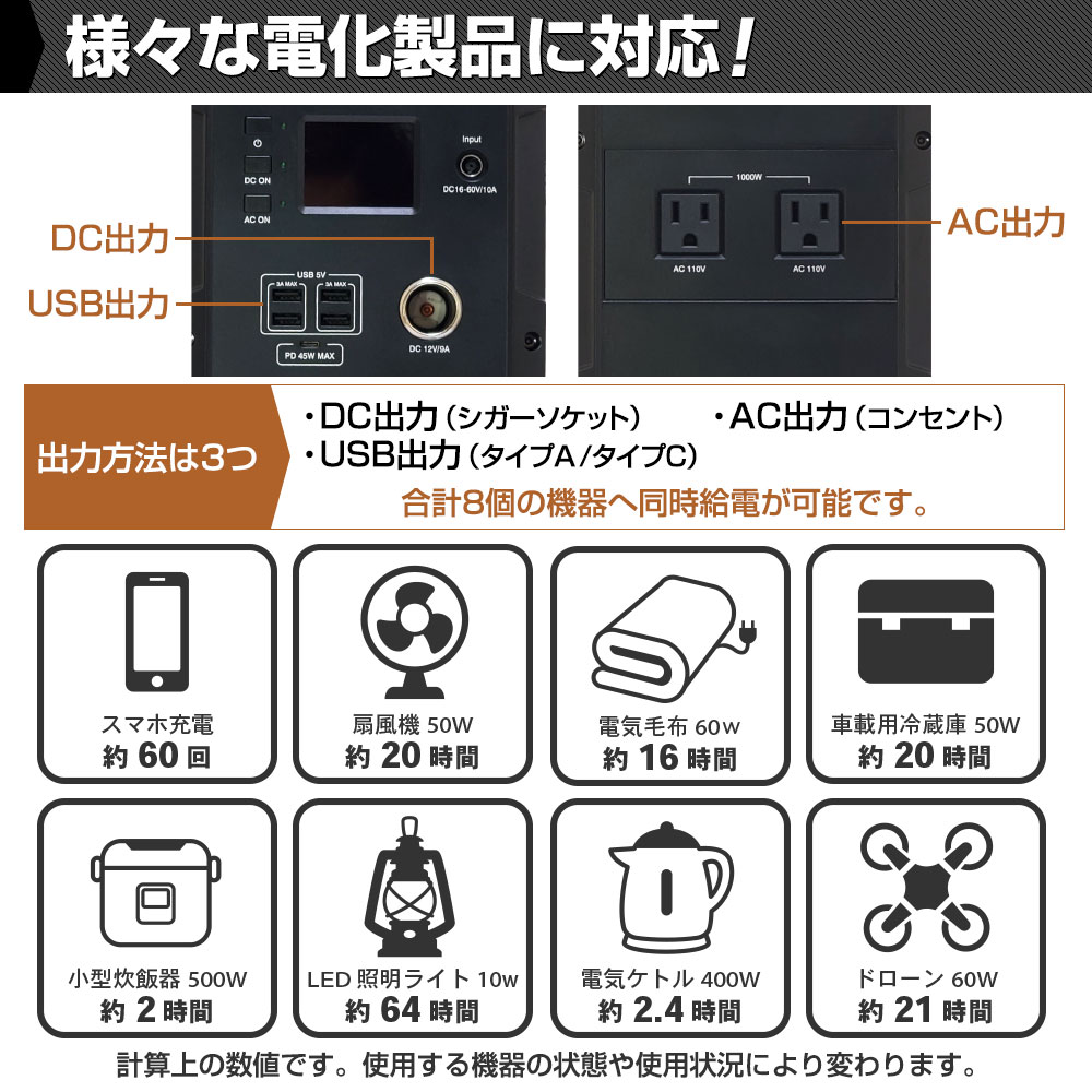 様々な電化製品に対応