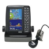 5型ワイドカラー液晶 GPSプロッター魚探PS-611CNII　GPSアンテナ内蔵単周波 50/200khz